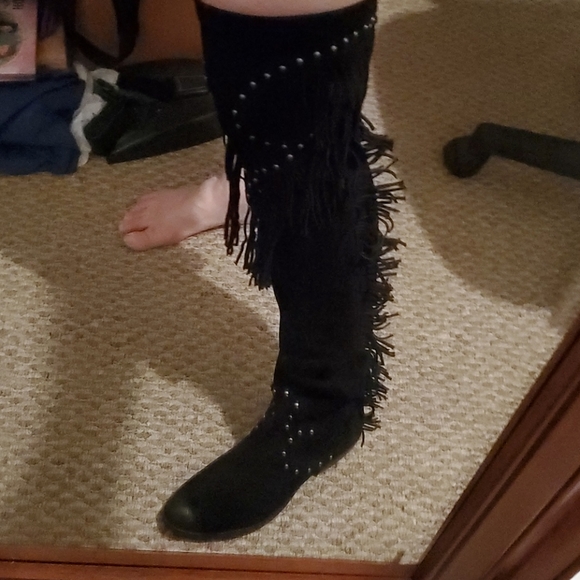 NIB Naughty Monkey Suede 7.5 Over-the-Knee Boots - Picture 3 of 14